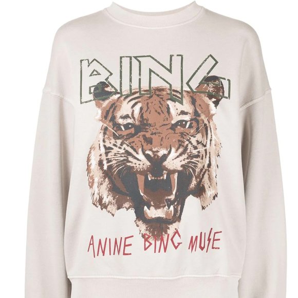 Anine Bing Sweaters - Anine BING Tiger Oversized Sweatshirt (Size L)